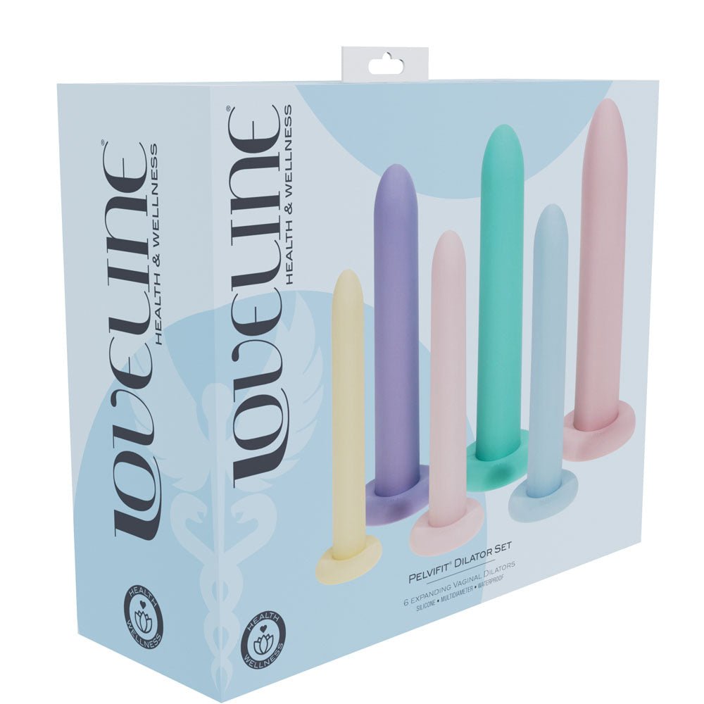 LOVELINE PelviFit Expanding Vaginal Dilator - Coloured Vaginal Dilators - Set of 6 Sizes - Silk and Sin