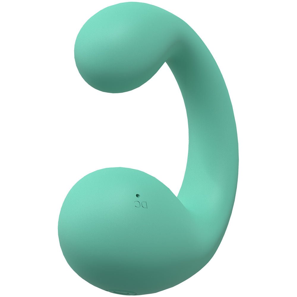 LOVELINE Playful - Green - Green 8.5 cm Dual Vibrator - Silk and Sin