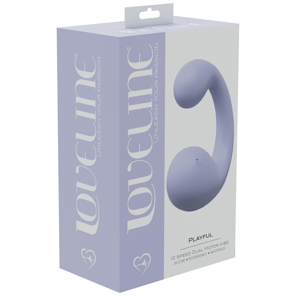 LOVELINE Playful - Lavender - Lavender 8.5 cm Dual Vibrator - Silk and Sin