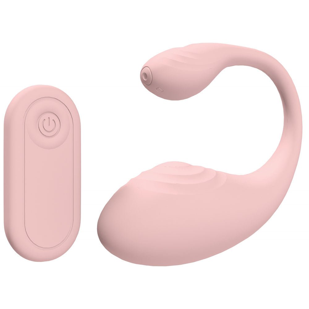 LOVELINE Wave - Pink USB Rechargeable C-Shaped Vibrator with Remote - Silk and Sin