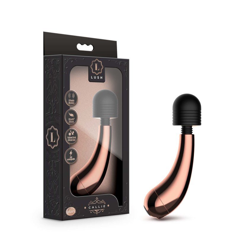 Lush Callie - Rose Gold USB Rechargeable Mini Massager Wand - Silk and Sin