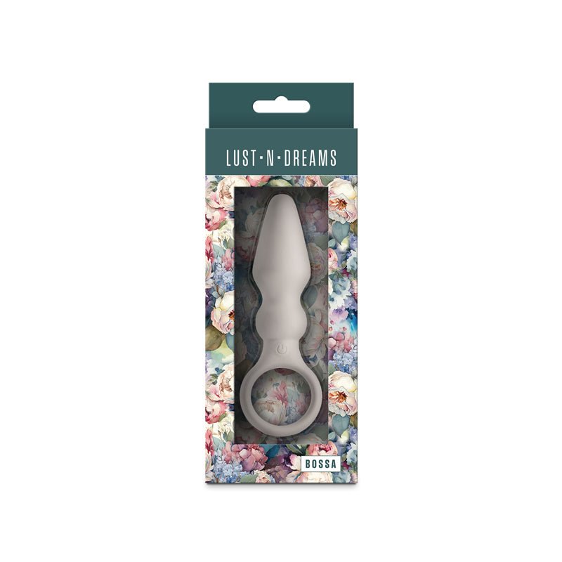 Lust-n-Dreams - Bossa - Fog - White 12.5 cm USB Rechargeable Vibrating Butt Plug - Silk and Sin