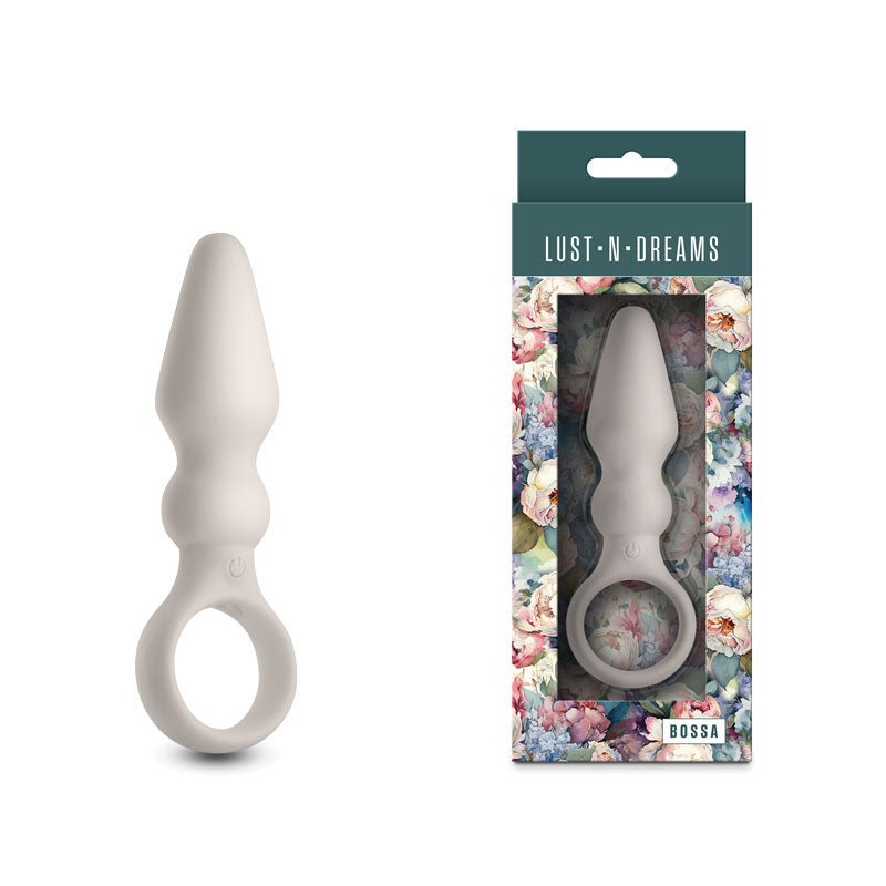 Lust-n-Dreams - Bossa - Fog - White 12.5 cm USB Rechargeable Vibrating Butt Plug - Silk and Sin