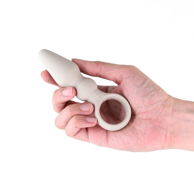 Lust-n-Dreams - Bossa - Fog - White 12.5 cm USB Rechargeable Vibrating Butt Plug - Silk and Sin