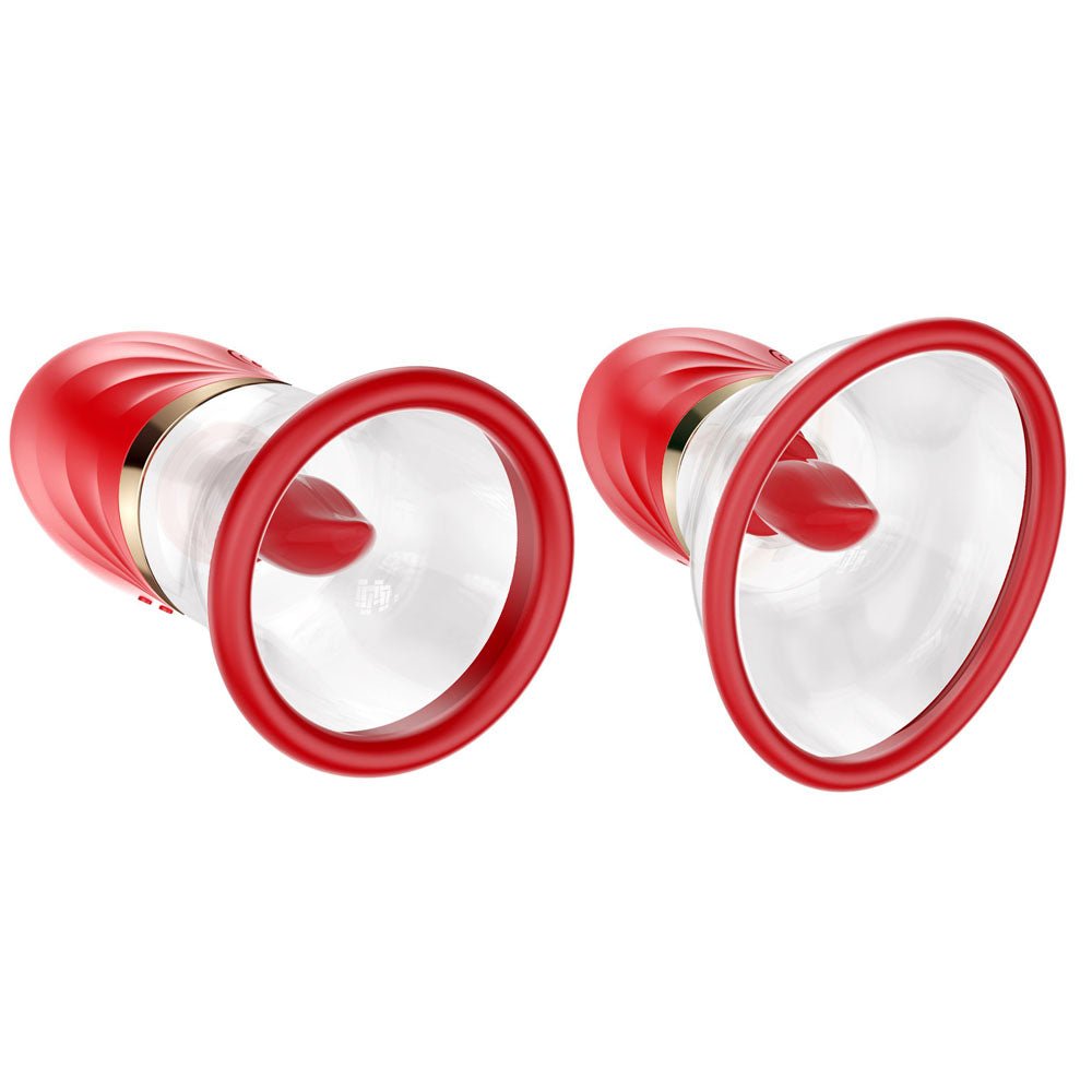 LuvPump Adoramor - Red USB Rechargeable Licking & Sucking Ladies Pump - silkandsin