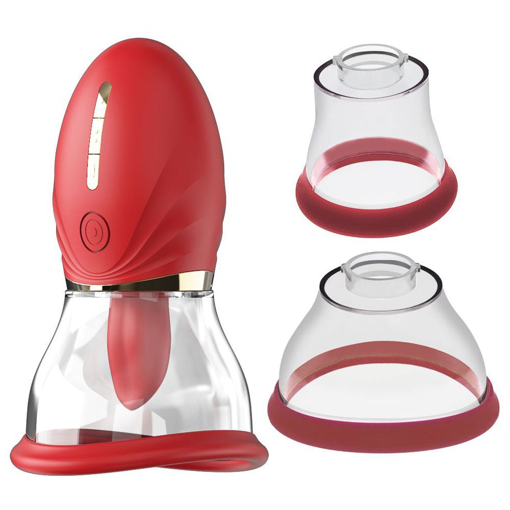 LuvPump Adoramor - Red USB Rechargeable Licking & Sucking Ladies Pump - silkandsin