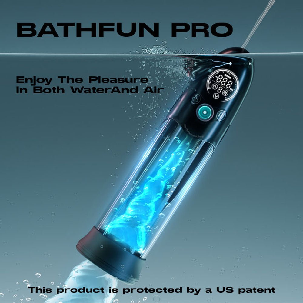LuvPump Bathfun Pro - USB Rechargeable Waterproof Smart Automatic Penis Pump - silkandsin