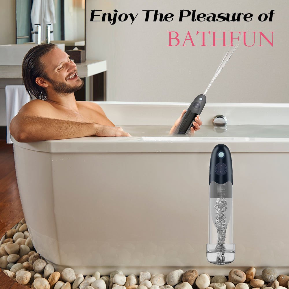 LuvPump BathFun - USB Rechargeable Waterproof Automatic Penis Pump - silkandsin