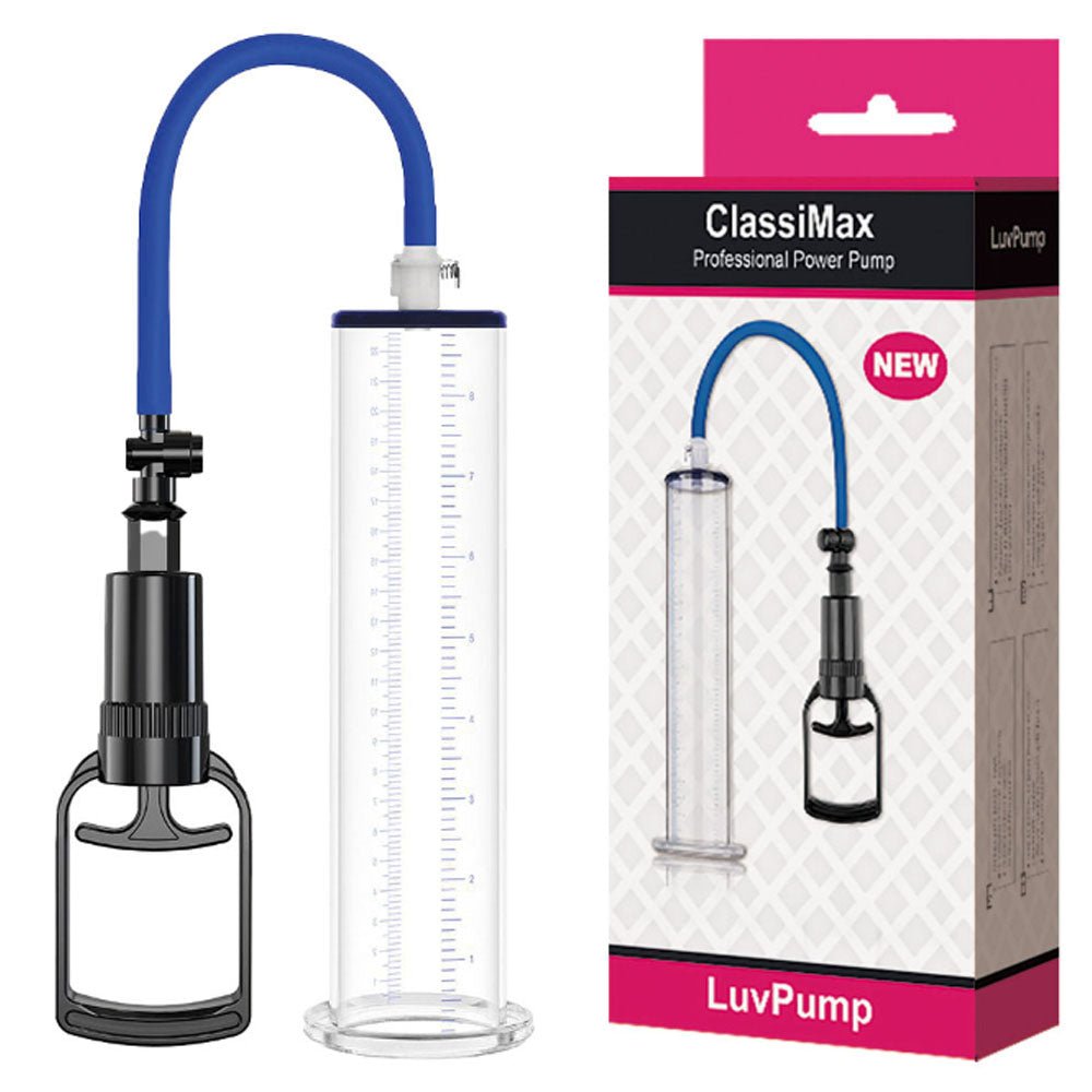 LuvPump ClassiMax XL Professional Power Pump - Clear Extra Large Penis Pump - silkandsin