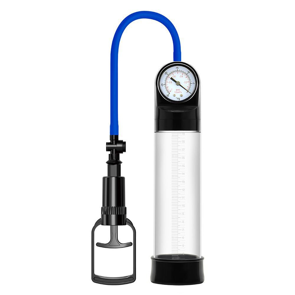 LuvPump ClassiXtra Advanced Power Pump - Clear Penis Pump with Pressure Gauge - silkandsin