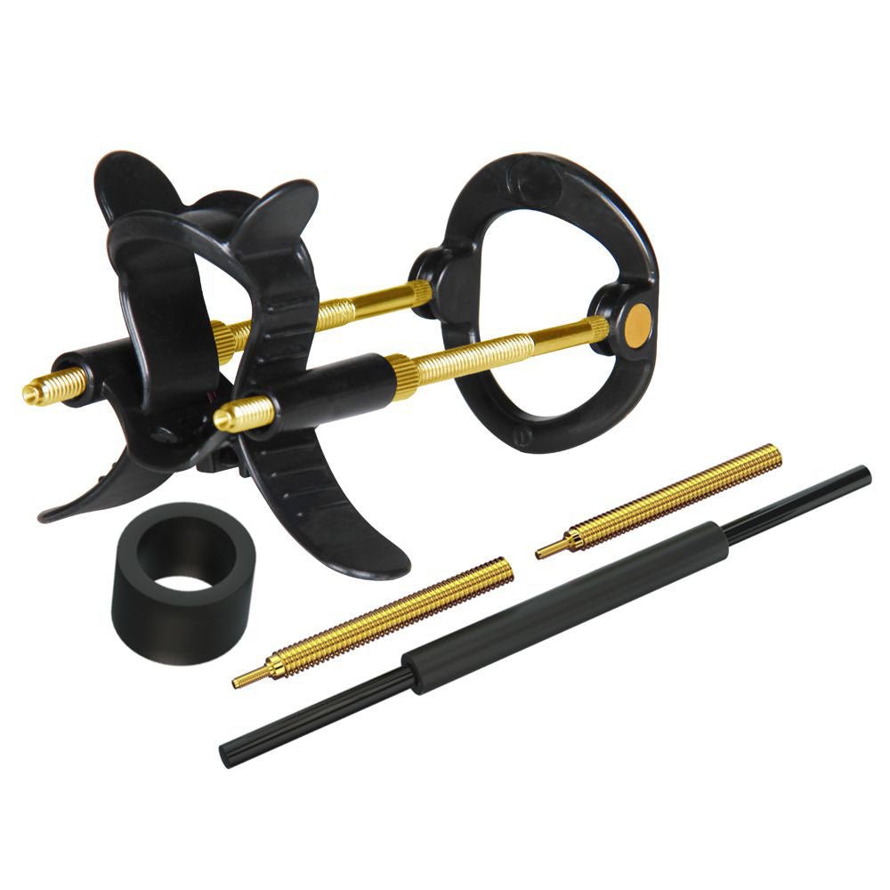 LuvPump Max Fit Hybrid Penis Extender - Black - Black Penis Extender Kit - silkandsin