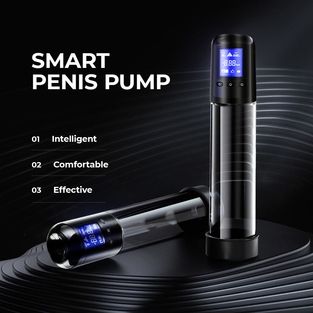 LuvPump Smart Penis Pump - Clear USB Rechargeable Automatic Penis Pump - silkandsin