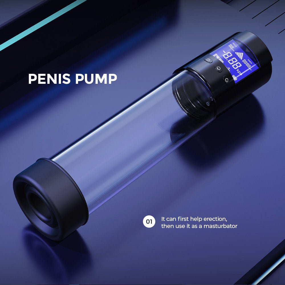 LuvPump Smart Penis Pump - Clear USB Rechargeable Automatic Penis Pump - silkandsin
