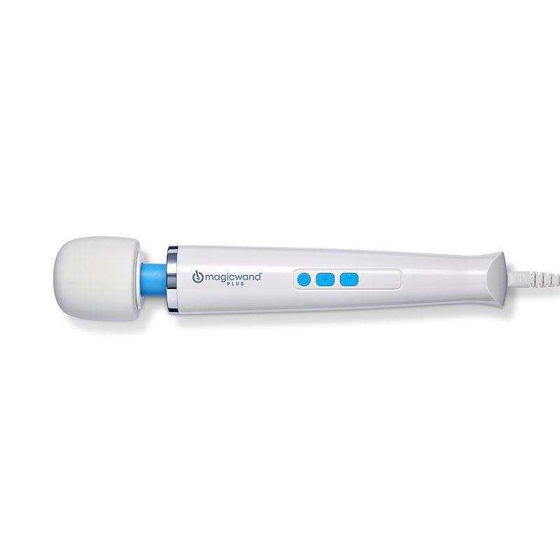Magic Wand Plus - White Mains Powered Massage Wand - Silk and Sin