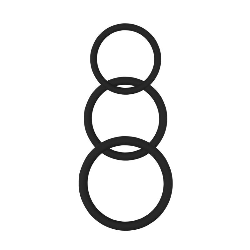 Magnum Force Cock Ring Set Black - Silk and Sin