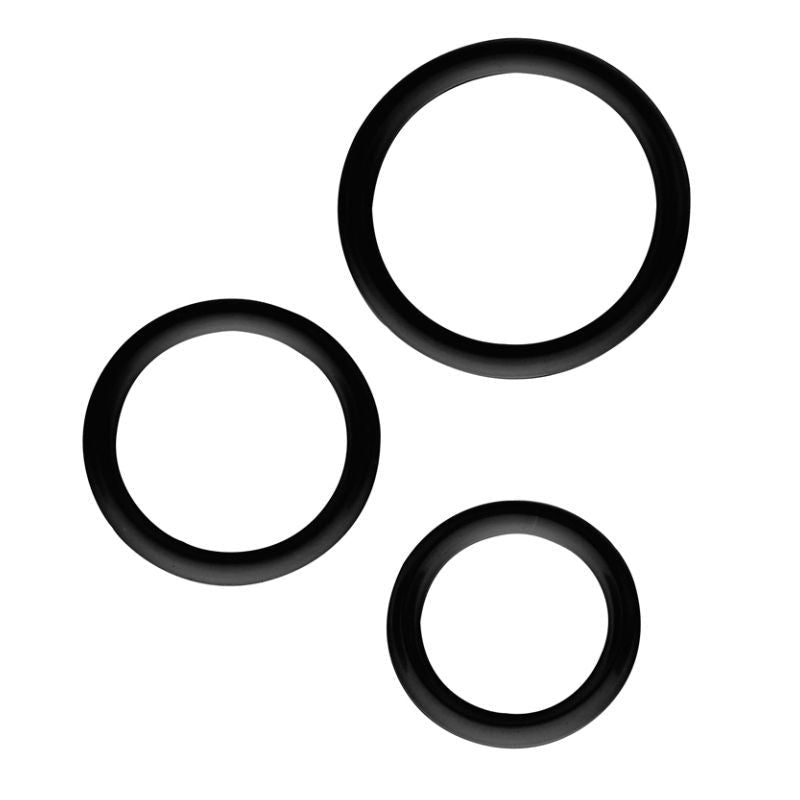Magnum Force Cock Ring Set Black - Silk and Sin
