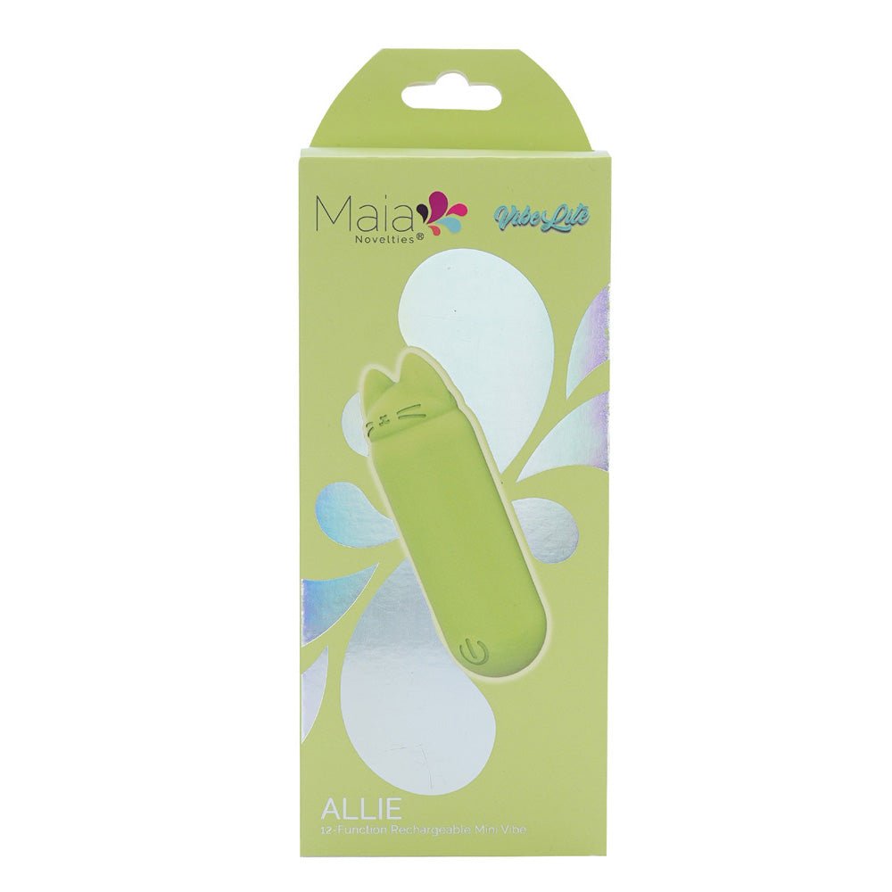 Maia ALLIE - Green 7.6 cm USB Rechargeable Vibrating Bullet - Silk and Sin