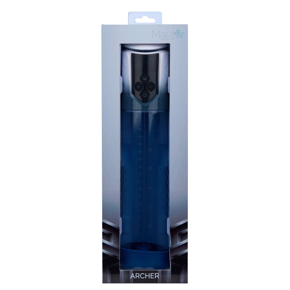 Maia ARCHER - Blue USB Rechargeable Automatic Penis Pump - Silk and Sin
