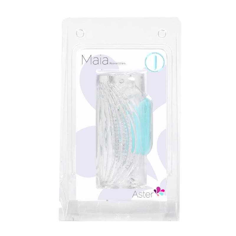 Maia Aster - Clear Vibrating Stroker Sleeve - Silk and Sin