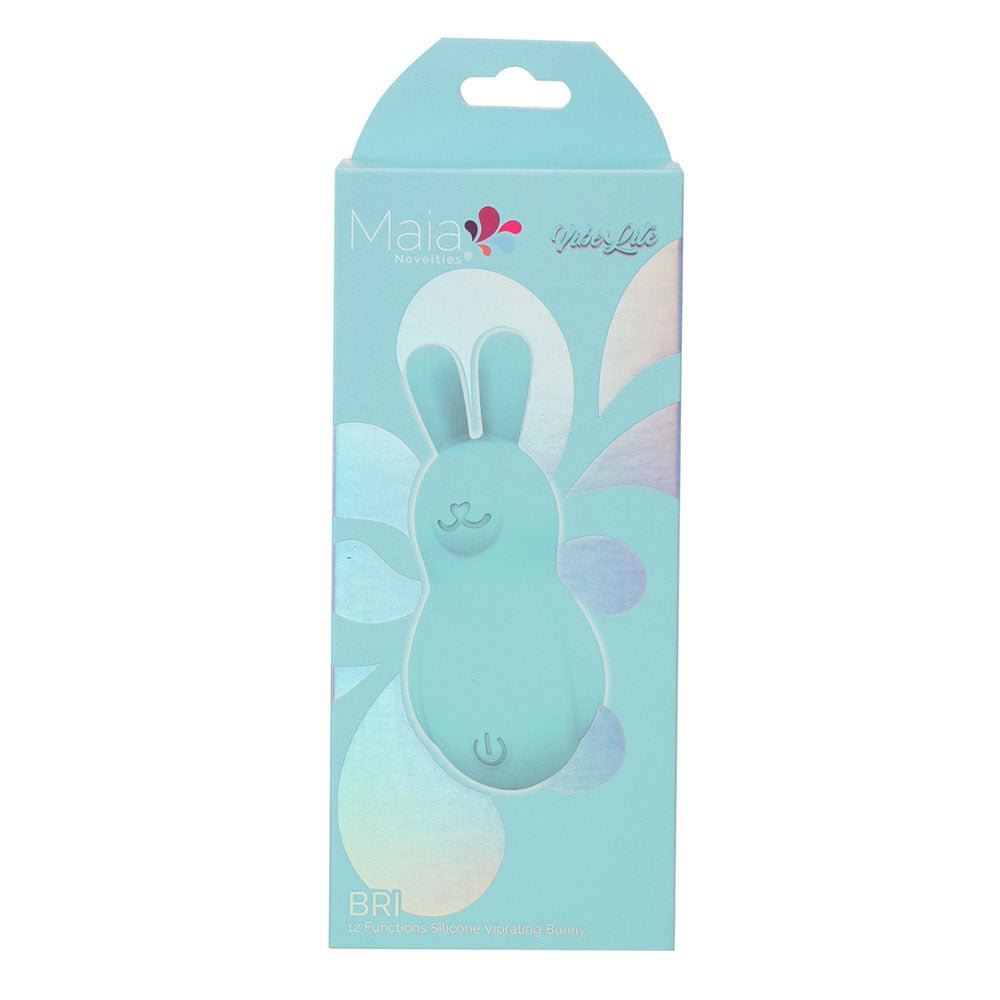 Maia BRI - Teal - Teal 9 cm USB Rechargeable Vibrating Bunny Bullet - Silk and Sin