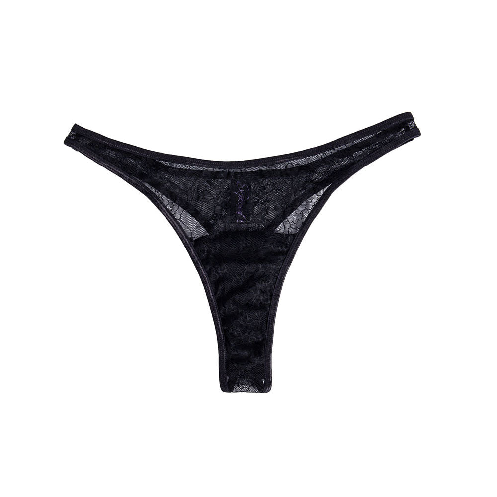 Maia DATE NIGHT PANTY VIBE - S/M - Black S/M Panty with Pink USB Rechargeable Bullet & Remote - silkandsin