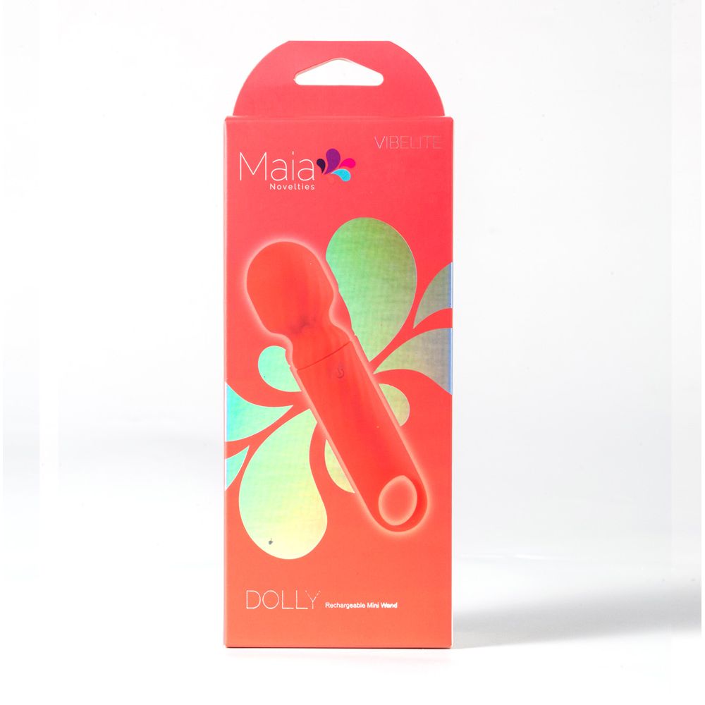 Maia DOLLY - Orange - Orange 12.7 cm USB Rechargeable Massage Wand - Silk and Sin