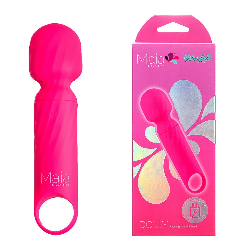 Maia DOLLY - Pink - Pink 12.7 cm USB Rechargeable Massage Wand - Silk and Sin