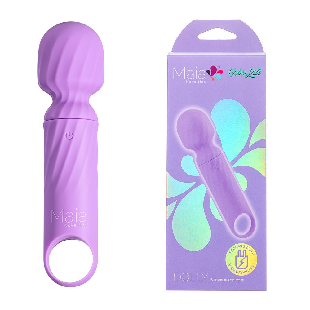 Maia DOLLY - Purple - Purple 12.7 cm USB Rechargeable Massage Wand - Silk and Sin