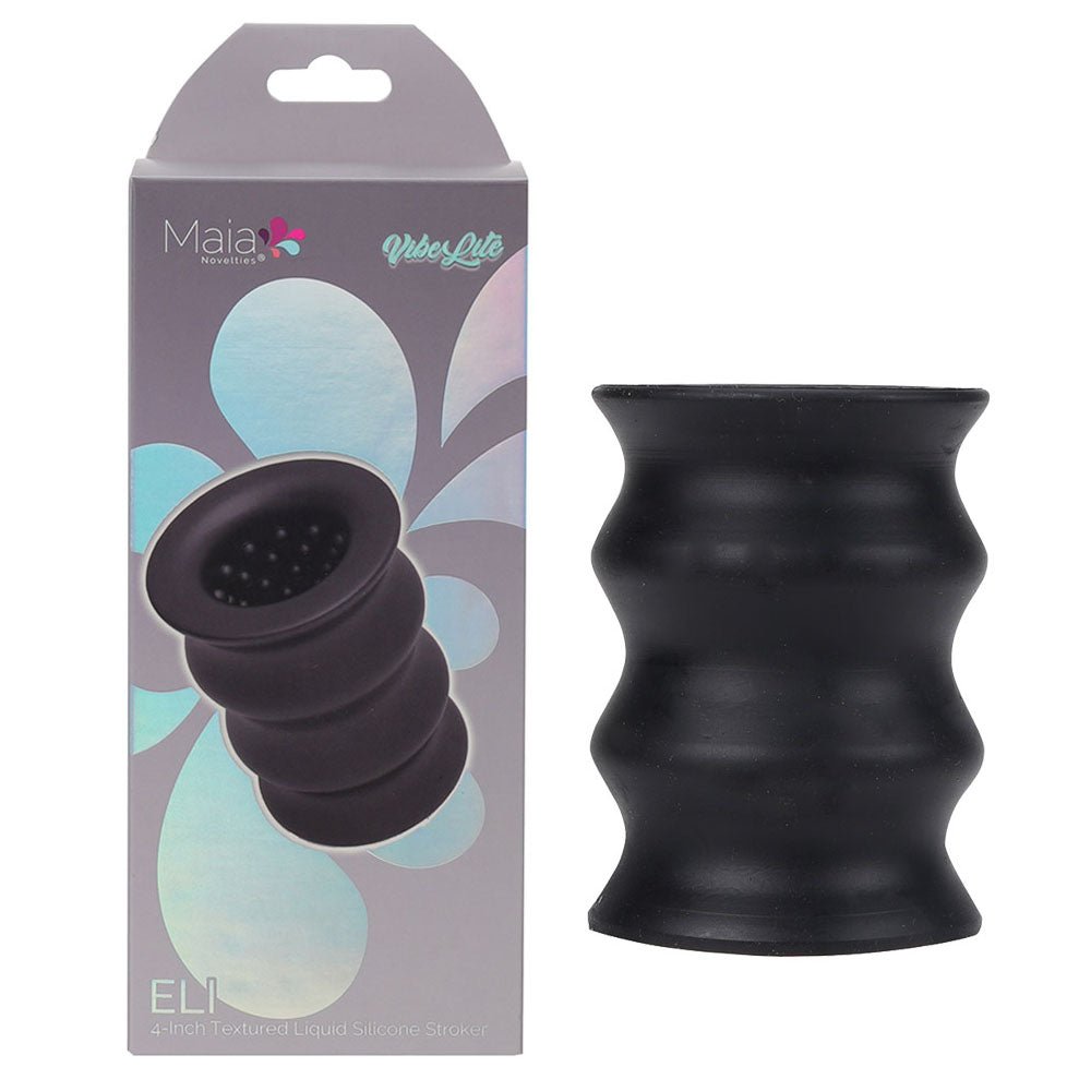 Maia ELI - Black 10 cm Stroker Sleeve - Silk and Sin