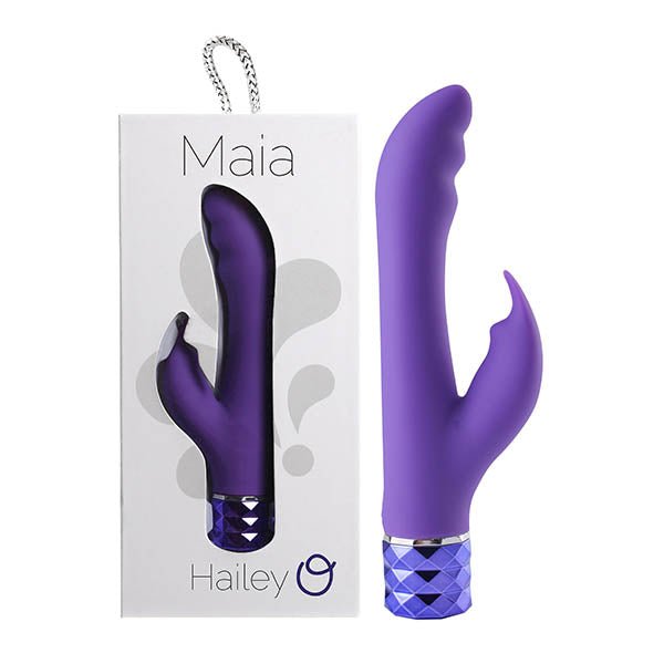 Maia Hailey - Purple 15.2 cm USB Rechargeable Rabbit Vibrator - Silk and Sin
