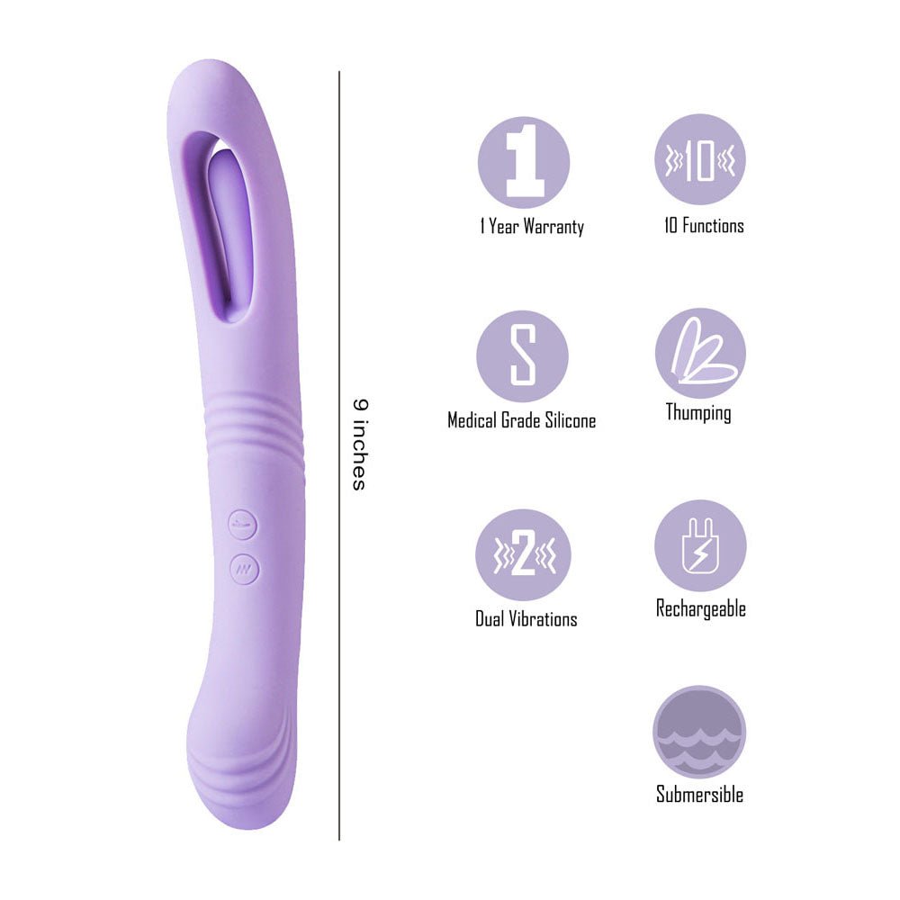Maia HARPER - Purple 24.1 cm USB Rechargeable Vibrator - Silk and Sin