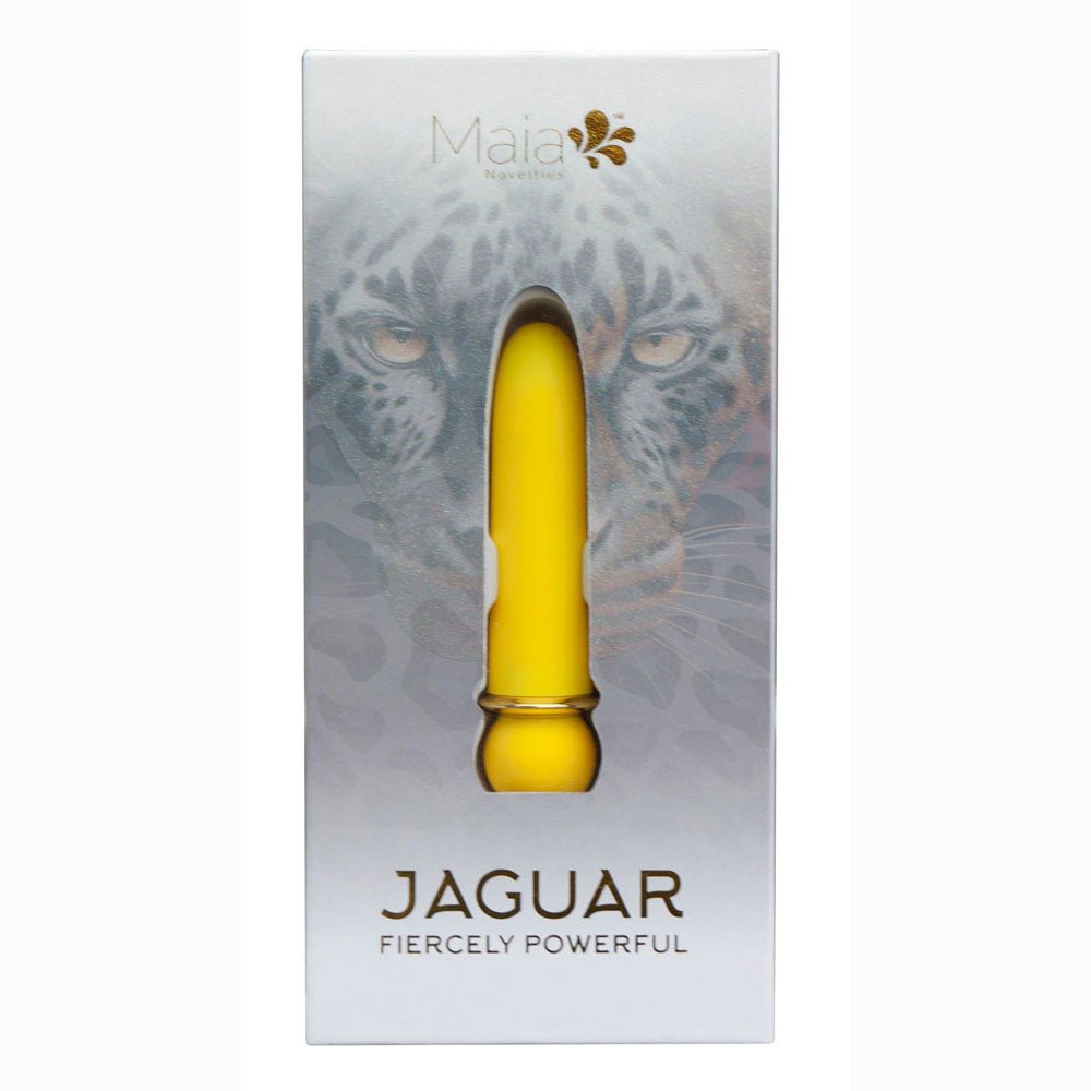 Maia JAGUAR - Yellow - Yellow 10.1 cm USB Rechargeable Bullet - Silk and Sin