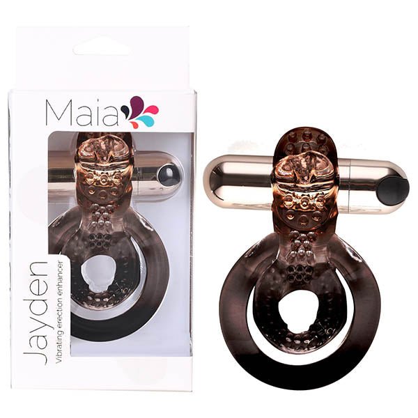 Maia Jayden - Rose Gold USB Rechargeable Vibrating Cock & Ball Rings - Silk and Sin