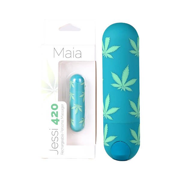 Maia Jessi 420 - Emerald Green 7.6 cm USB Rechargeable Bullet - Silk and Sin