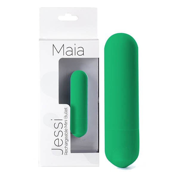 Maia Jessi - Emerald Green 7.6 cm USB Rechargeable Bullet - Silk and Sin