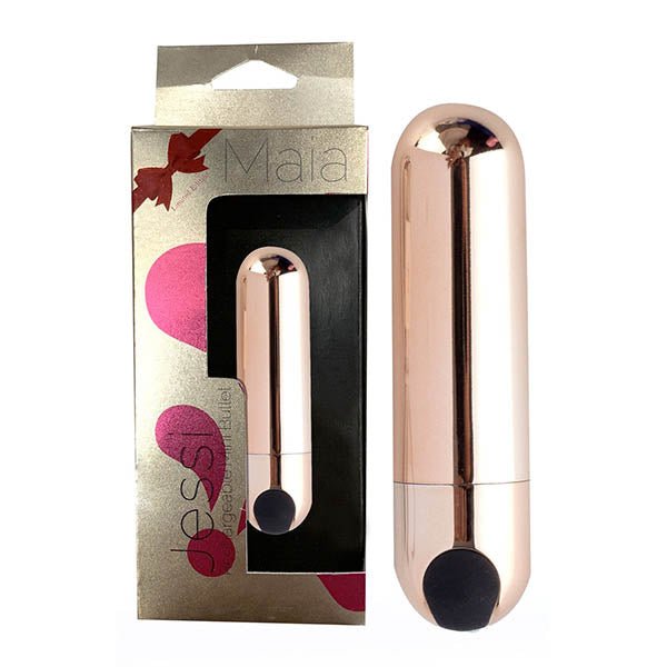 Maia Jessi - Rose Gold 7.6 cm USB Rechargeable Bullet - Silk and Sin