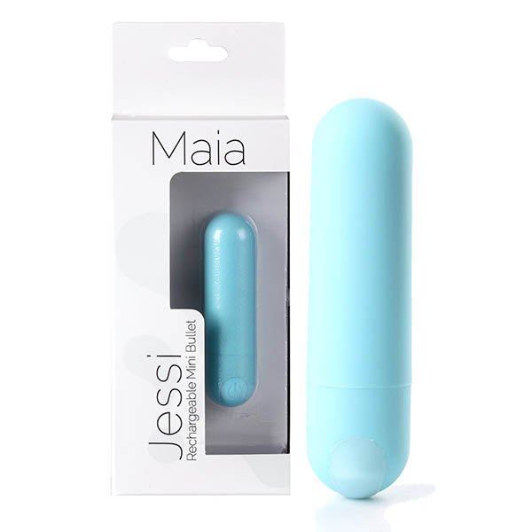 Maia Jessi - Teal Blue 7.6 cm USB Rechargeable Bullet - Silk and Sin
