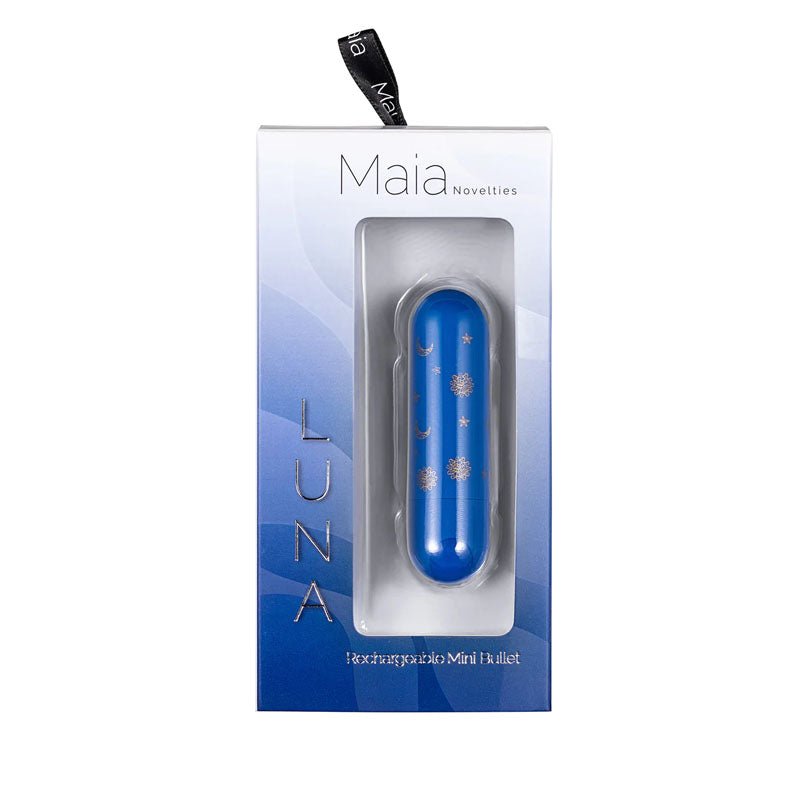 Maia Luna - Blue 7.6 cm USB Rechargeable Bullet - Silk and Sin