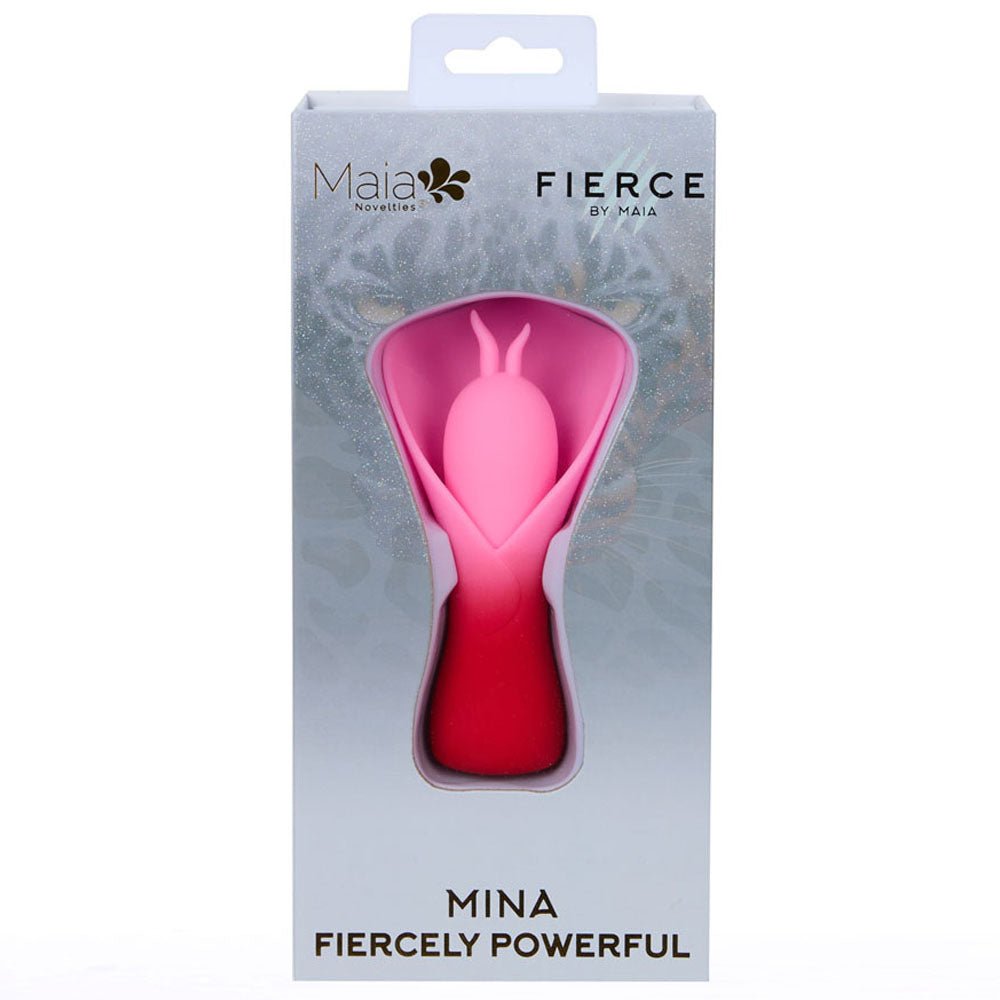 Maia MINA - Red - Red/Pink USB Rechargeable Fluttering Flower Stimulator - Silk and Sin