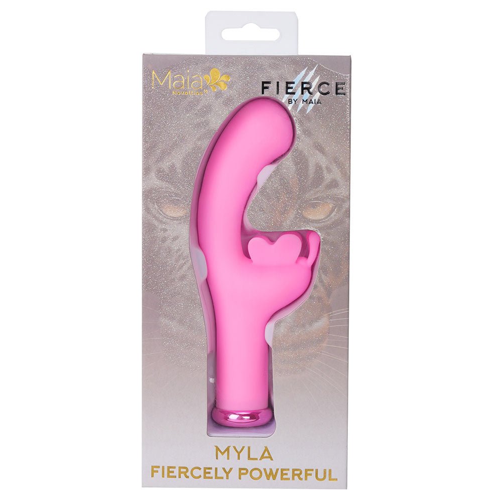 Maia MYLA - Pink - Pink 15.9 cm USB Rechargeable Butterfly Vibrator - Silk and Sin