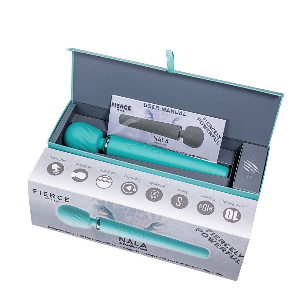 Maia NALA - Blue - Blue 30 cm USB Rechargeable Massage Wand - Silk and Sin