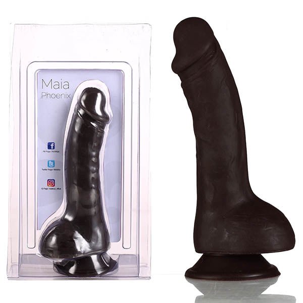 Maia Phoenix - Black 20.3 cm Dong - Silk and Sin