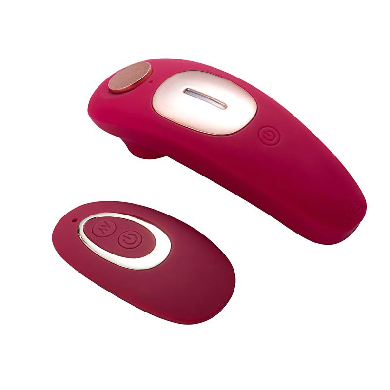 Maia Remi - Red USB Rechargeable Panty Vibe with Suction - Silk and Sin