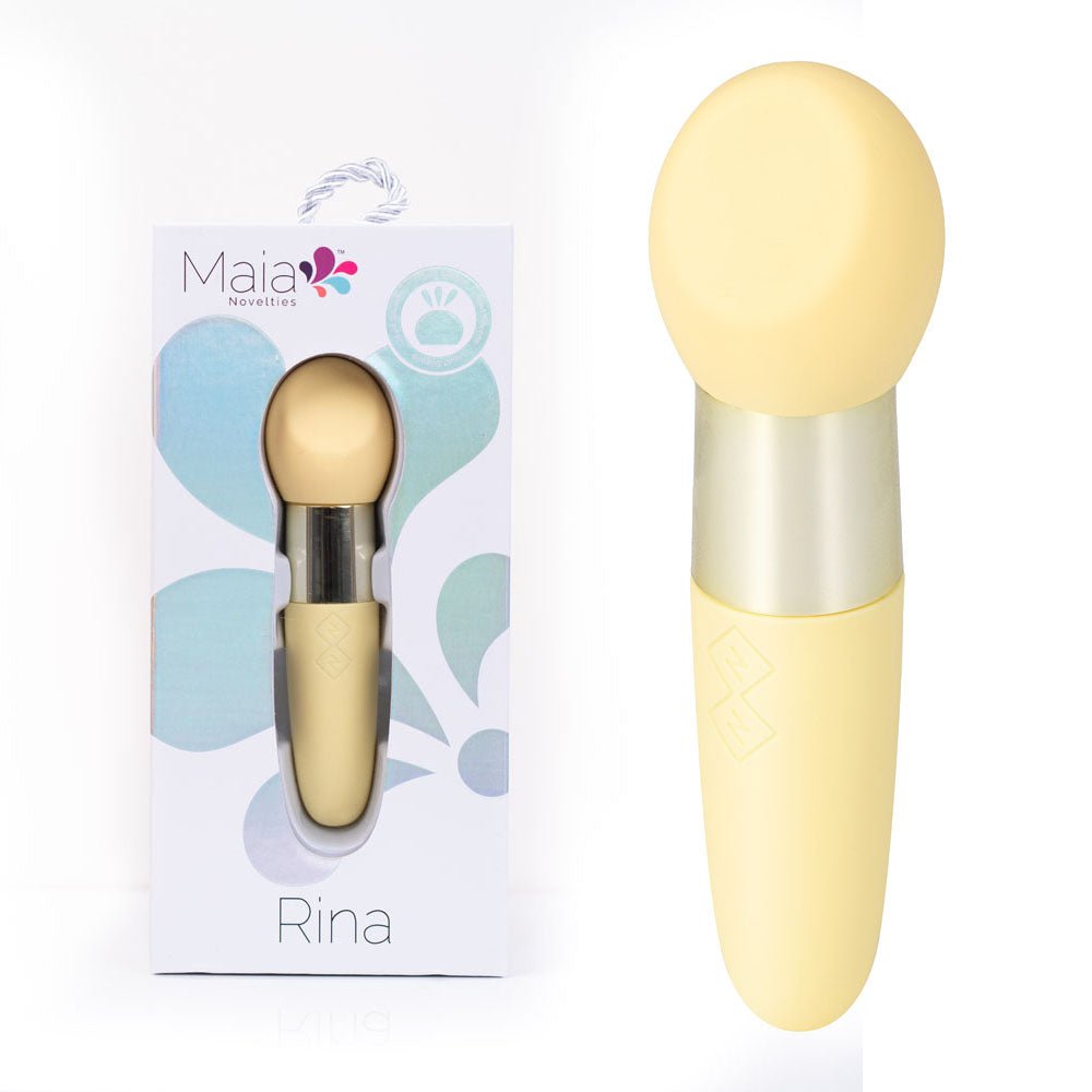 Maia RINA - Yellow - Yellow 13.3 cm USB Rechargeable Vibrator - Silk and Sin