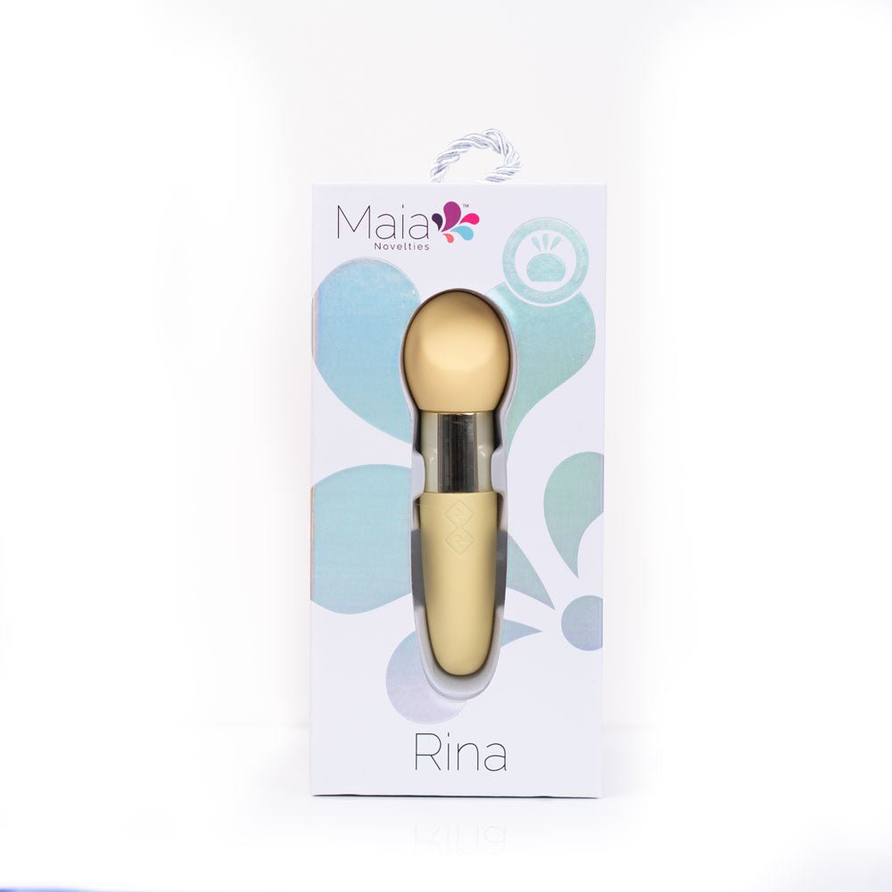 Maia RINA - Yellow - Yellow 13.3 cm USB Rechargeable Vibrator - Silk and Sin
