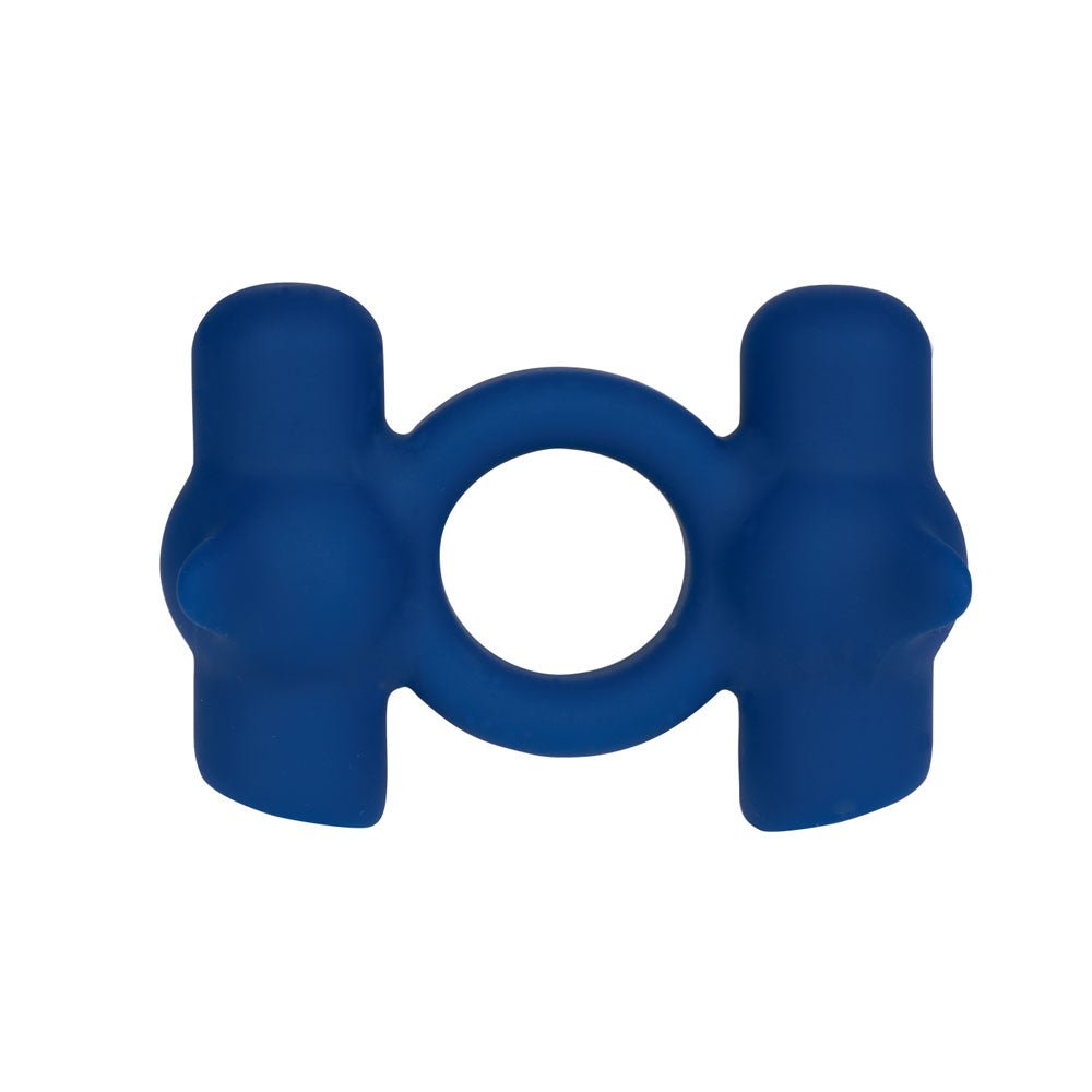 Maia RONAN - Blue - Blue USB Rechargeable Dual Vibrating Cock Ring - Silk and Sin