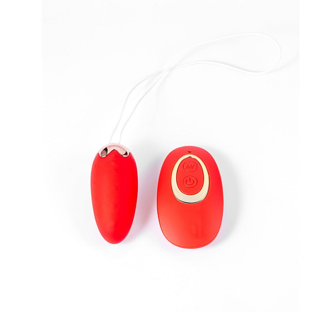 Maia SHORTCAKE - Red USB Rechargeable Vibrating Egg with Wireless Remote - Silk and Sin