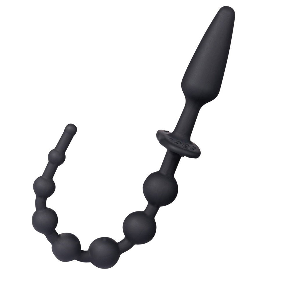 Maia SORRA - Black Anal Plug with Beads - Silk and Sin