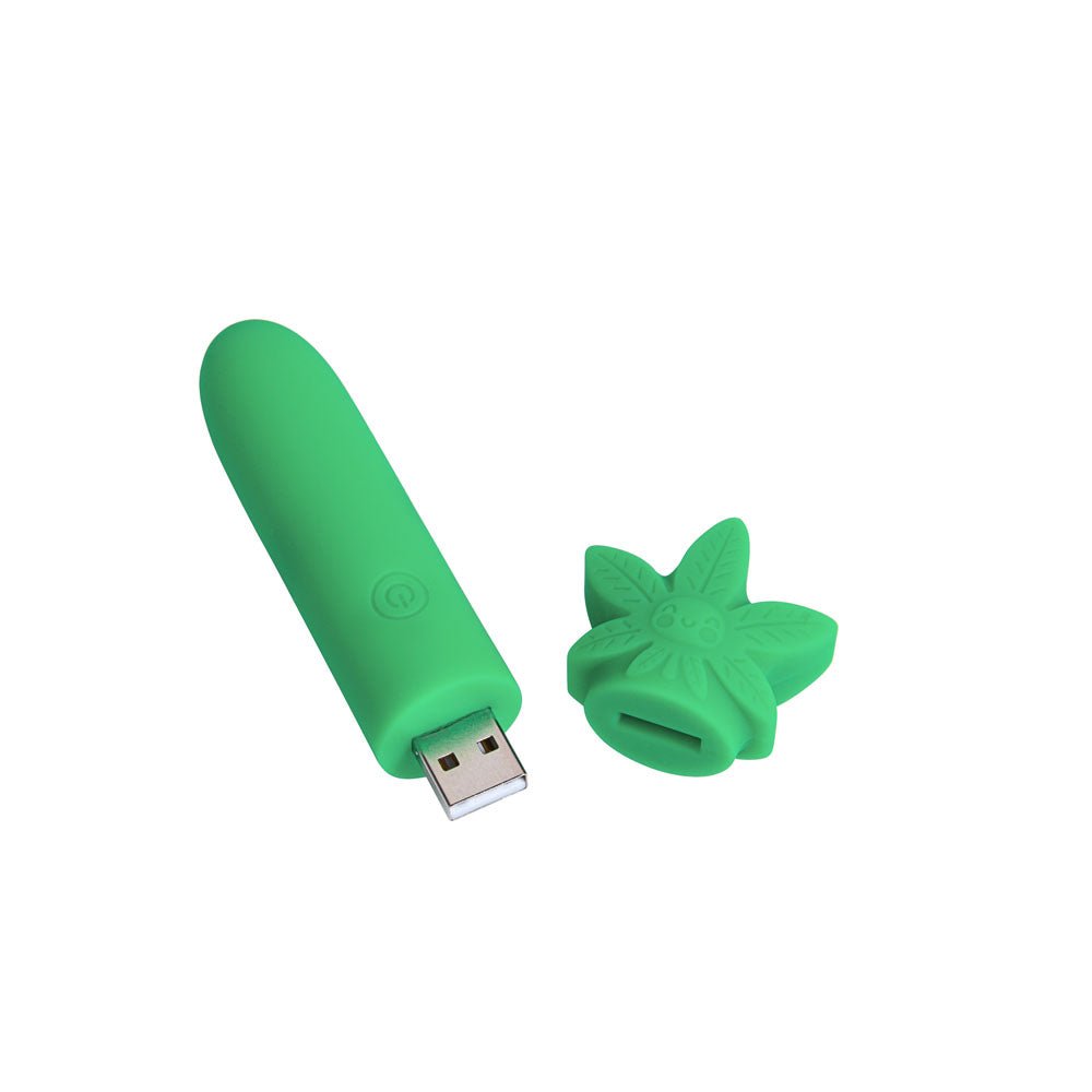 Maia STONI - 420 Green 11.1 cm USB Rechargeable Bullet - Silk and Sin