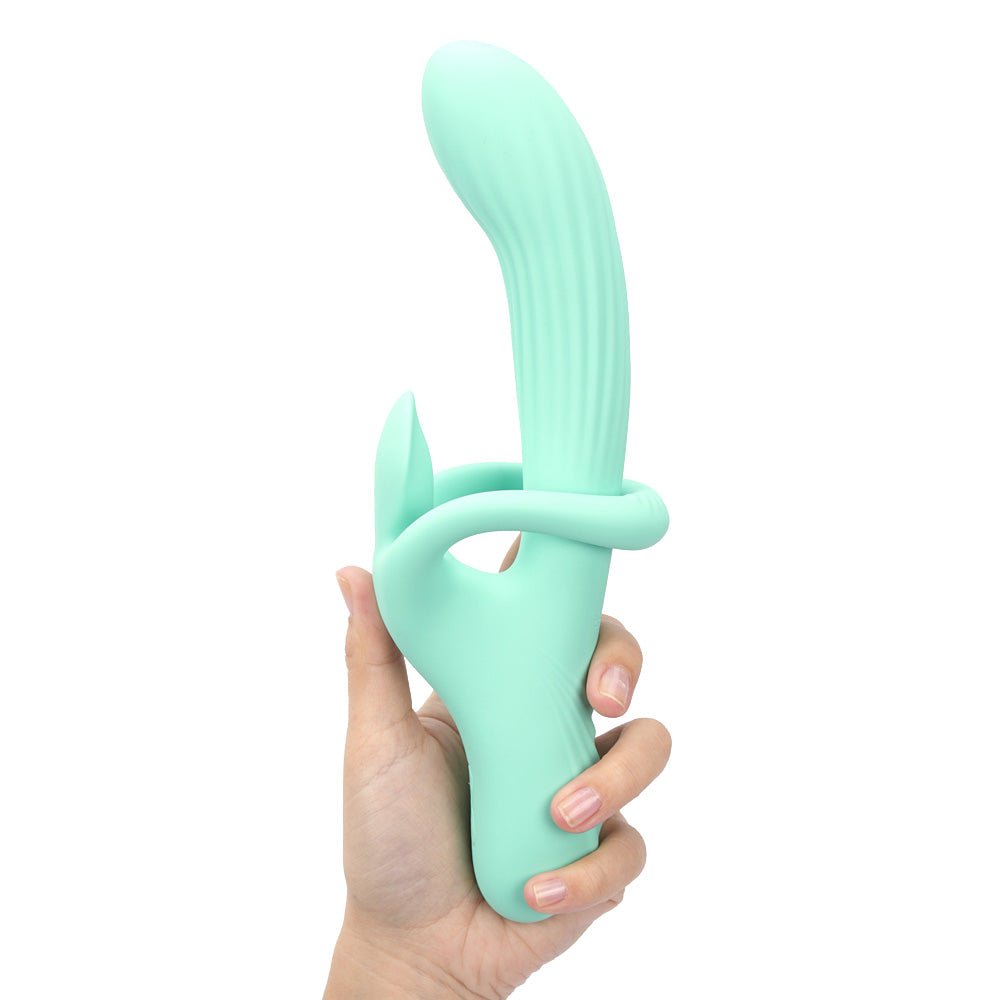 Maia TENLEY - Mint Green 24.1 cm USB Rechargeable Gyrating Rabbit Vibrator - Silk and Sin